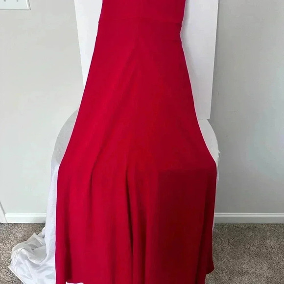 WOOSEA Women's High Neck Split Bodycon Mermaid Evening Cocktail Long Dress. - Picture 4 of 5